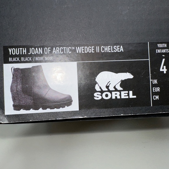 Sorel Joan Of Arctic Wedge II Chelsea Booties Size Youth 4 Quarry Gray - Picture 14 of 15
